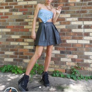 Vegan leather skirt